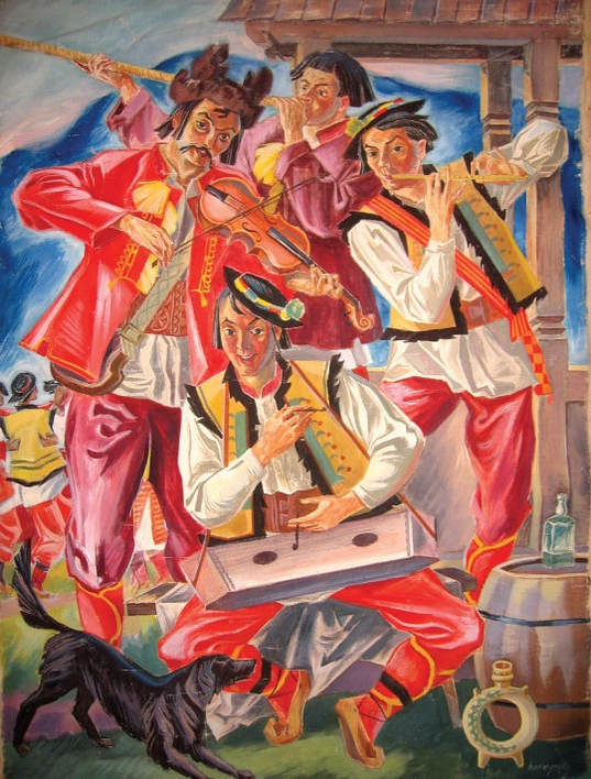СВЯТОСЛАВ ГОРДИНСЬКИЙ. Музиканти, 1946. Полотно, олія